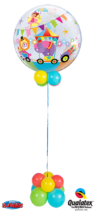 Cirkuszos héliumos bubbles lufi talppal