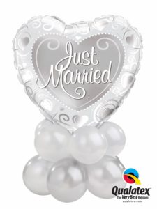 Just Married asztaldekoráció esküvőre
